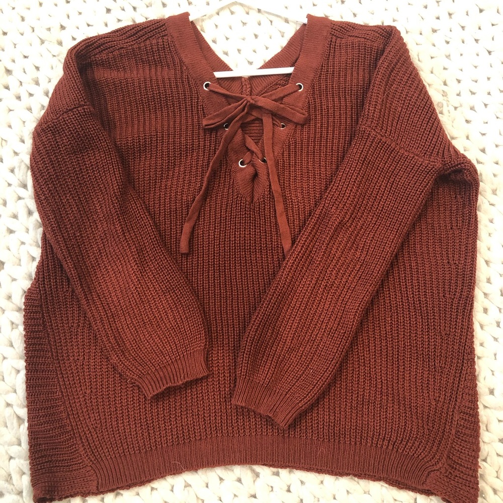 Dark red/ burnt orange sweater